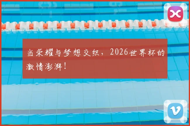 当荣耀与梦想交织，2026世界杯的激情澎湃！