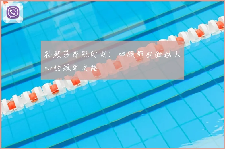 孙颖莎夺冠时刻：回顾那些激动人心的冠军之路