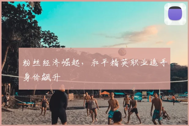 粉丝经济崛起，和平精英职业选手身价飙升